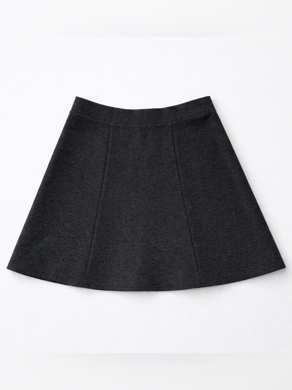 Y2K LOFT‎ Charcoal Gray Ponte Knit A-Line Skater Skirt Size Medium - Picture 2 of 4